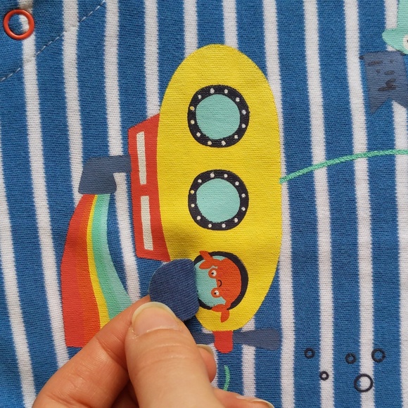 NEW lily & jack nautical striped raglan sleeve romper playsuit 3-6 months baby - Picture 2 of 8